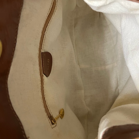 Gucci 2 Way Bag 2 optional handles , bamboo handle, interior clean Vintage 1988 - Picture 9 of 16